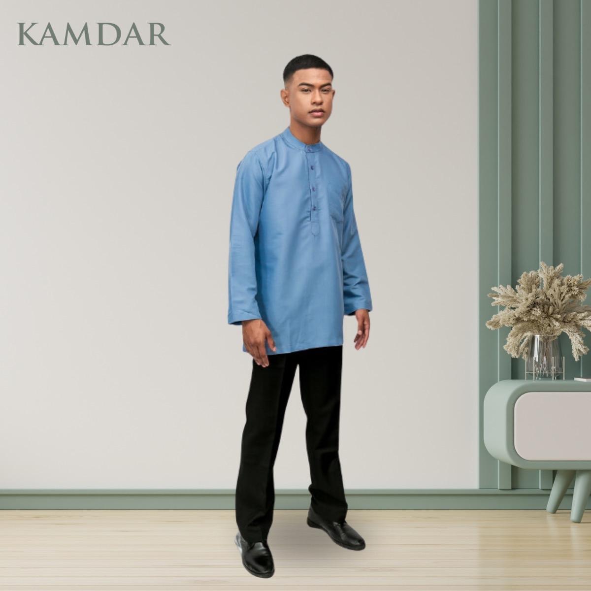 Men's Long Sleeve Kurta with Mandarin Collar