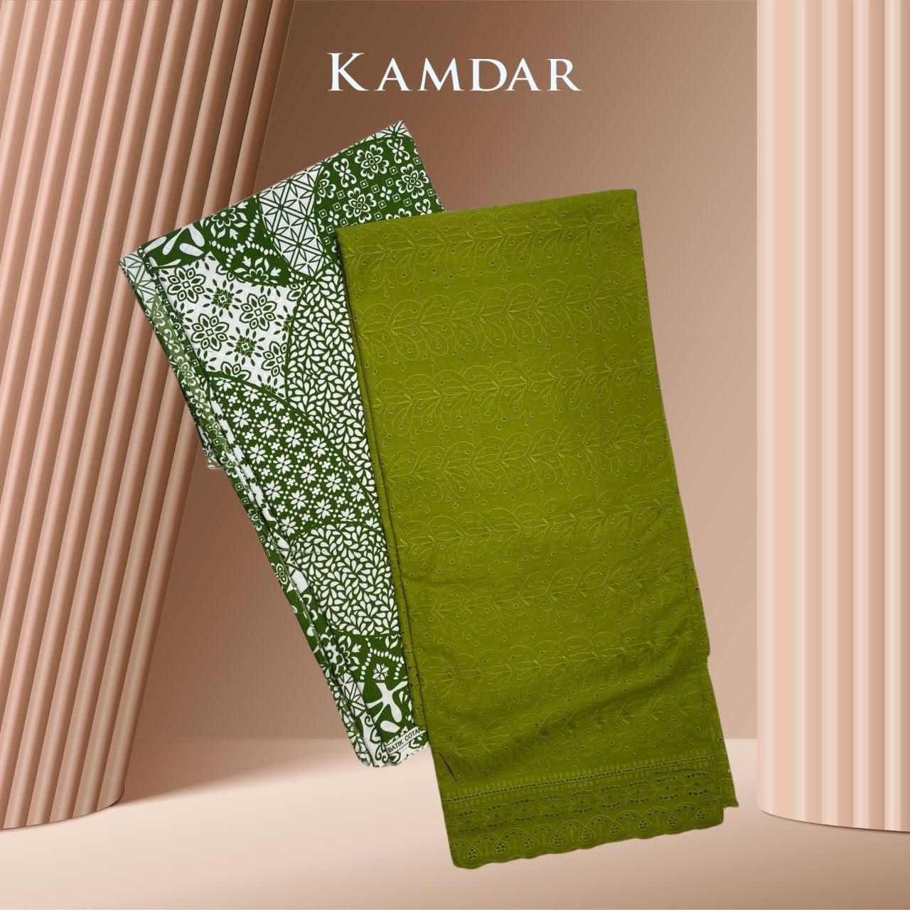 Sulaman Kapas Tulen 42"& Cetakan Kapas Batik PC 44" Set Kombo 2M+2M & Meter Terbuka