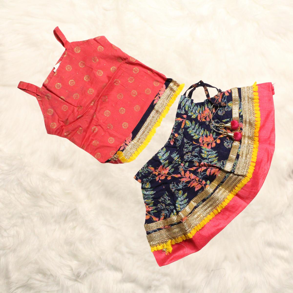 Kids Cotton Rayon Pattu Pavadai Sattai