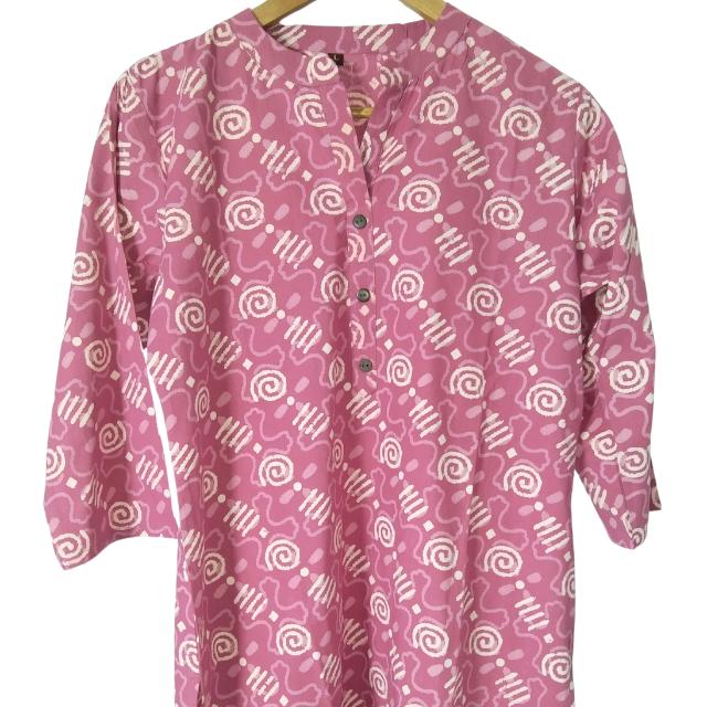Utsav Cotton Abstract Kurti Top