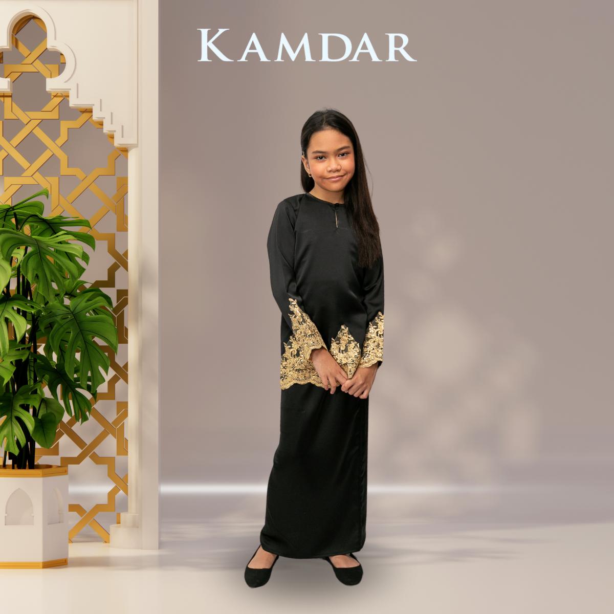 KAMDAR Fitri Moden Kedah Muslimah Baju Kurung Fabric Elmeno with Lace stylish Raya 2024 Perempuan Baju Kurung Modern Terbaru 2024 Style Murah Aesthetic Elegant Kanak-kanak Perempuan