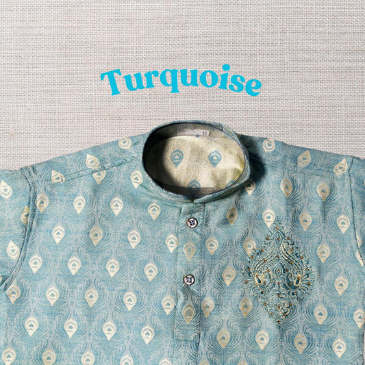 Surya Kids Short Kurta Mayur Print Butta