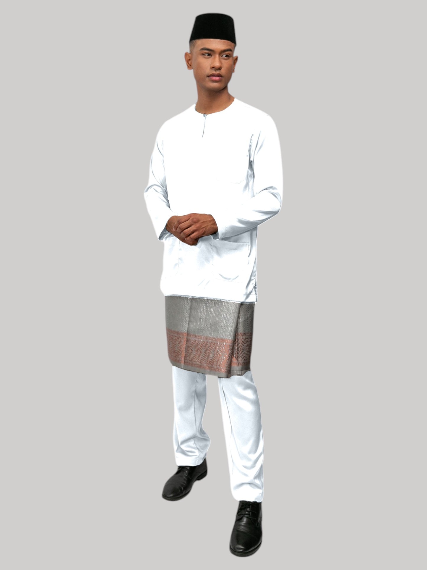 Aryan Teluk Belanga Fit - Putih Salji Baju Melayu