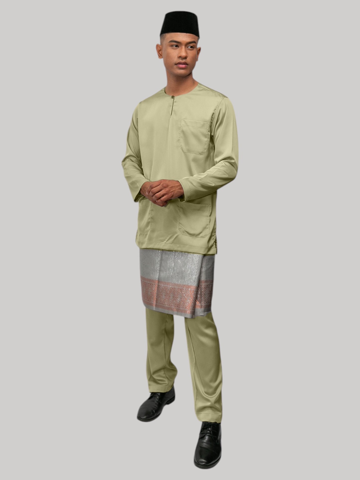 Aryan Teluk Belanga Fit - Kuning Gading Baju Melayu
