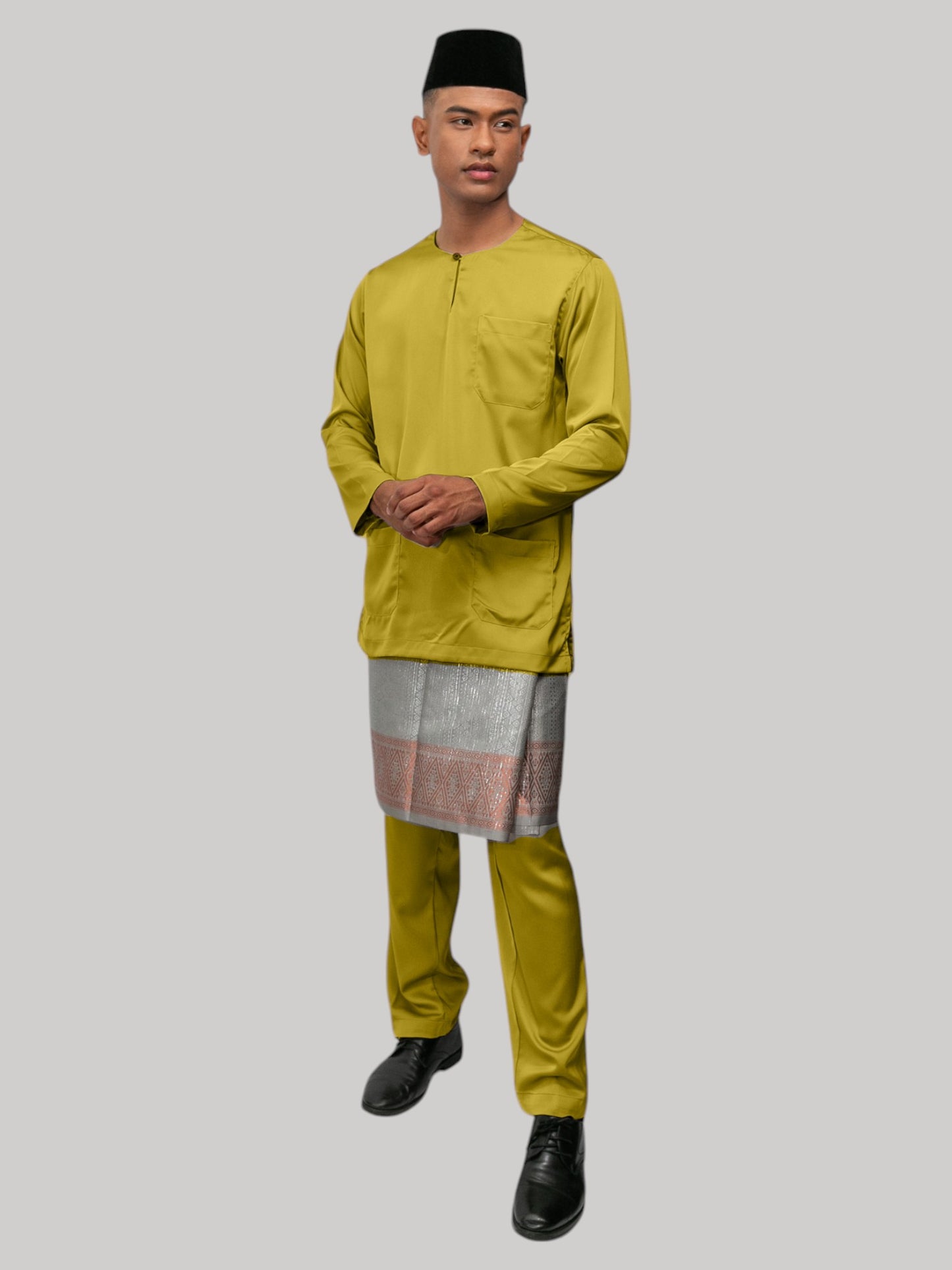 Aryan Teluk Belanga Fit - Kuning Emas Baju Melayu