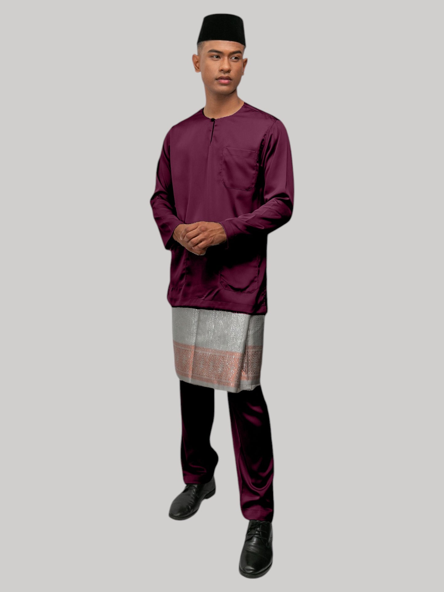 Aryan Teluk Belanga Fit - Biru Anggur Baju Melayu