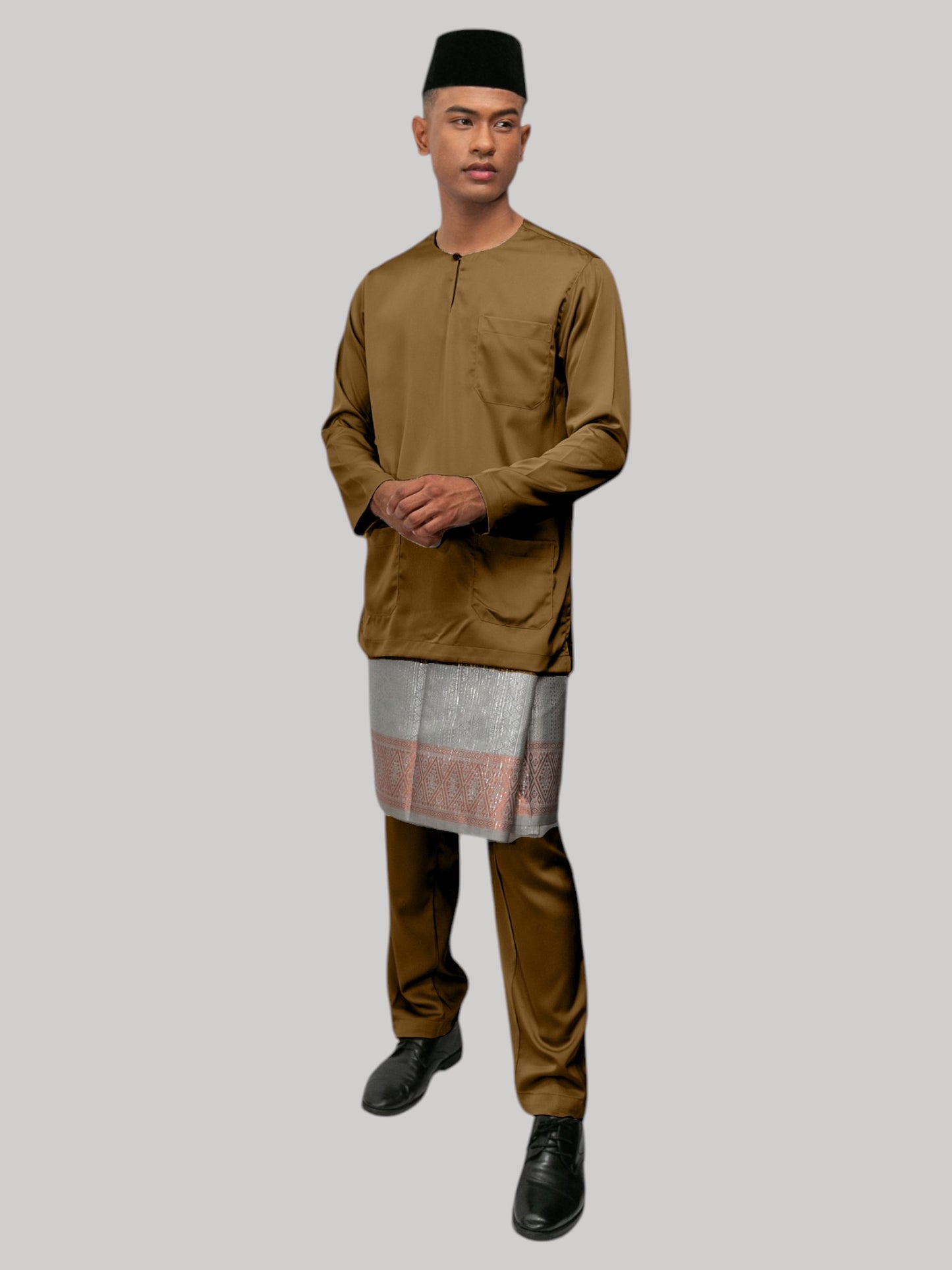 Aryan Teluk Belanga Fit - Coklat Karamel Baju Melayu