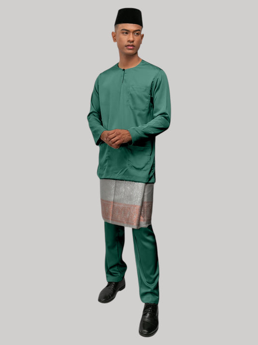 Aryan Teluk Belanga Fit - Hijau Lumut Baju Melayu