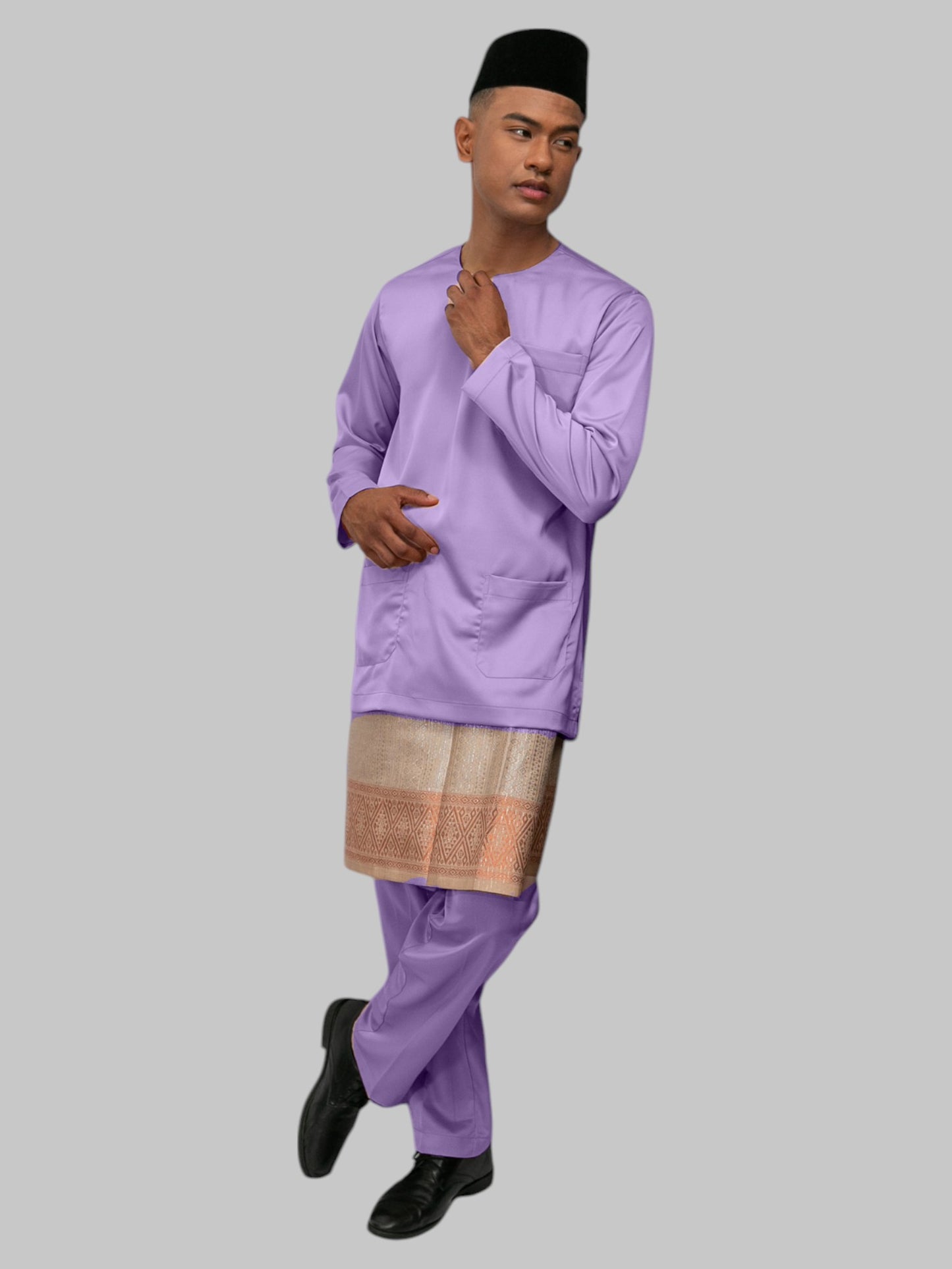 Arjuna Teluk Belanga Fit - Ungu Lavender Baju Melayu