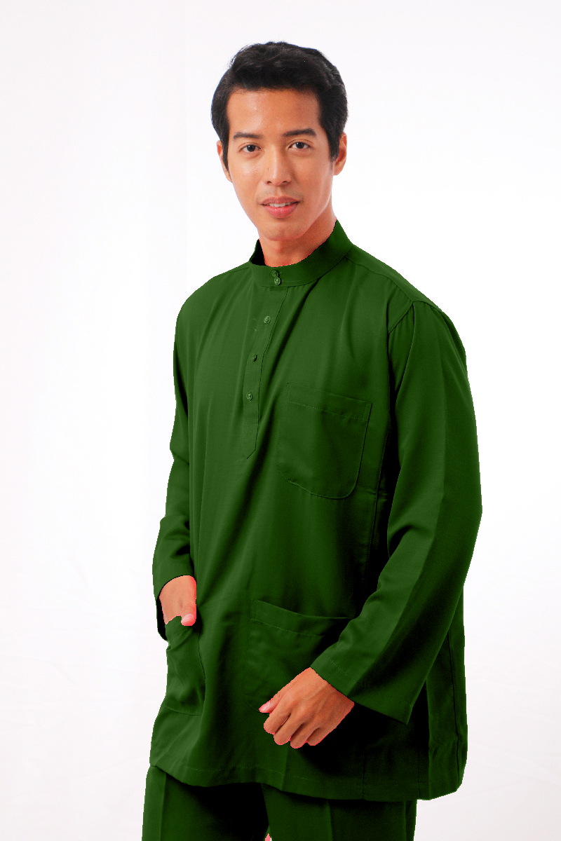 Mikail Baju Melayu Modern - Turquoise