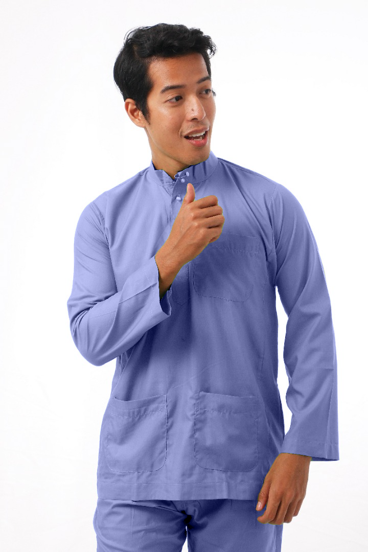 Mikail Baju Melayu Modern - Blue