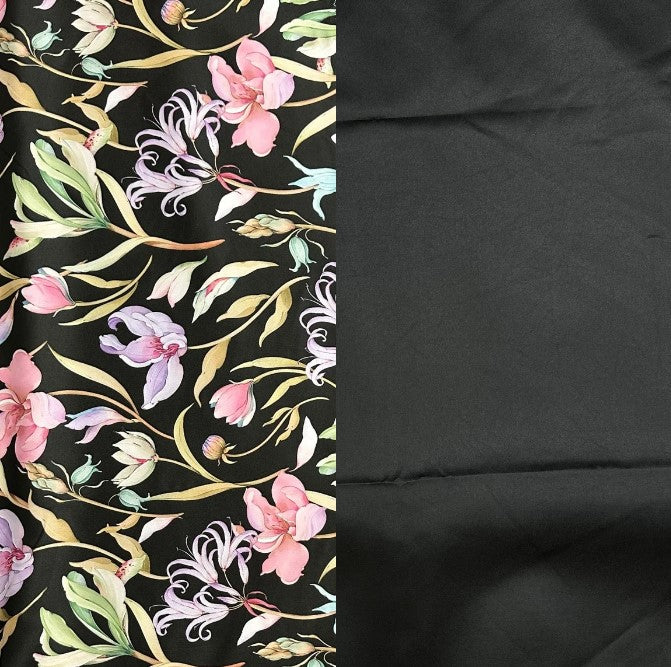 Isla Italian Digital Jacquard & Justin Plain Satin Combo Set