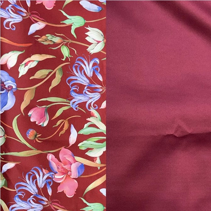 Isla Italian Digital Jacquard & Justin Plain Satin Combo Set