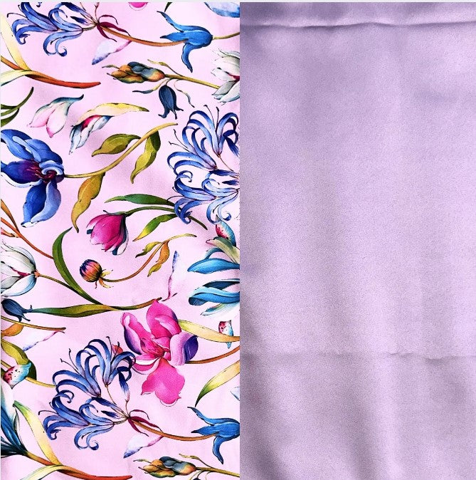 Isla Italian Digital Jacquard & Justin Plain Satin Combo Set