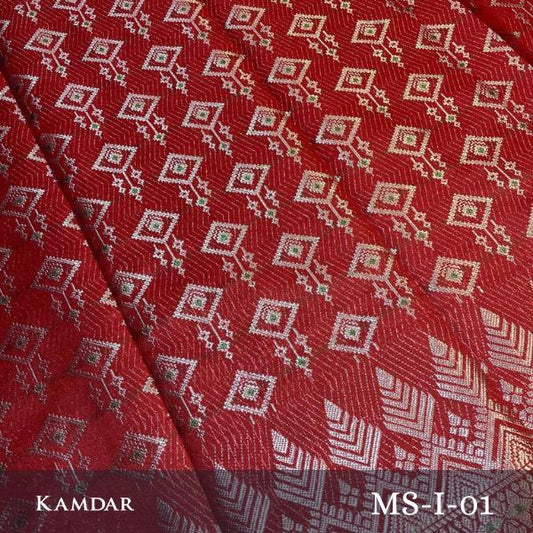 Berlian Perak Metallic Songket 44"