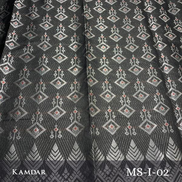 Berlian Perak Metallic Songket 44"