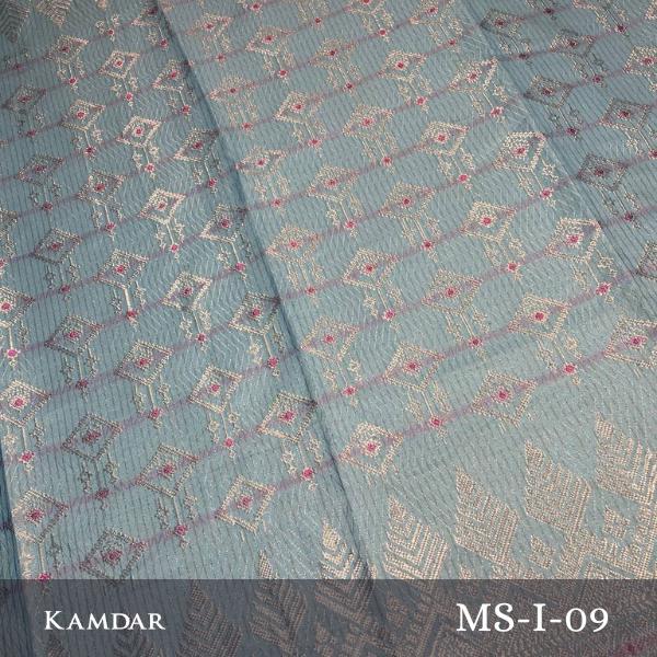 Berlian Perak Metallic Songket 44"