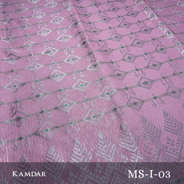 Berlian Perak Metallic Songket 44"