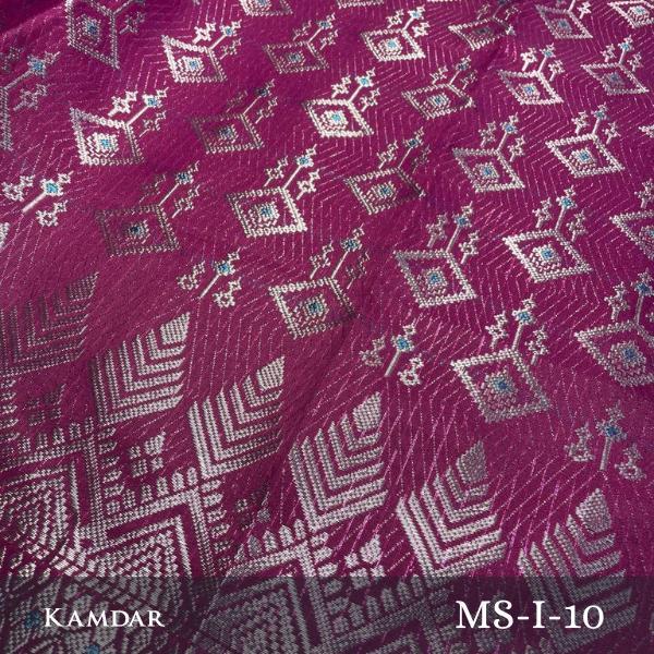 Berlian Perak Metallic Songket 44"