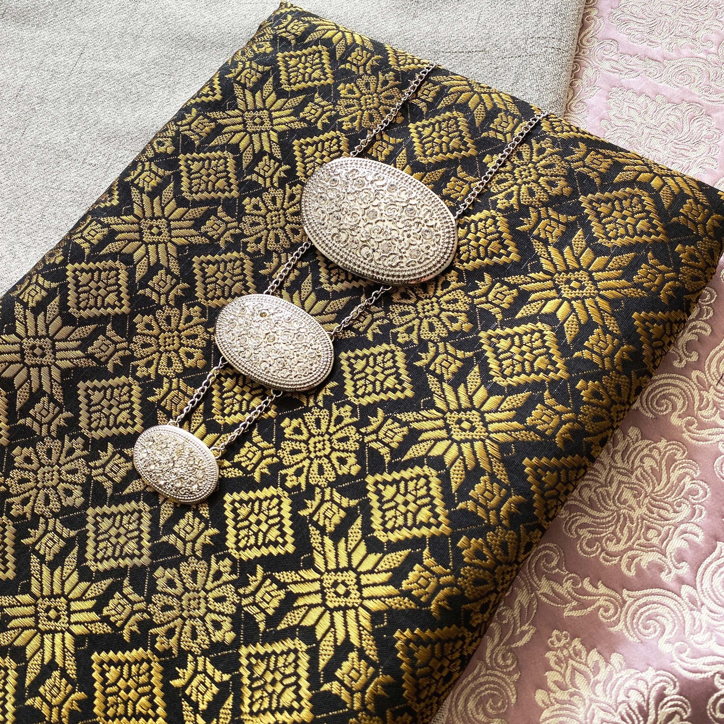 KAIN SONGKET METALLIC SERI ANGGUN BIDANG 44'' METER TERBUKA