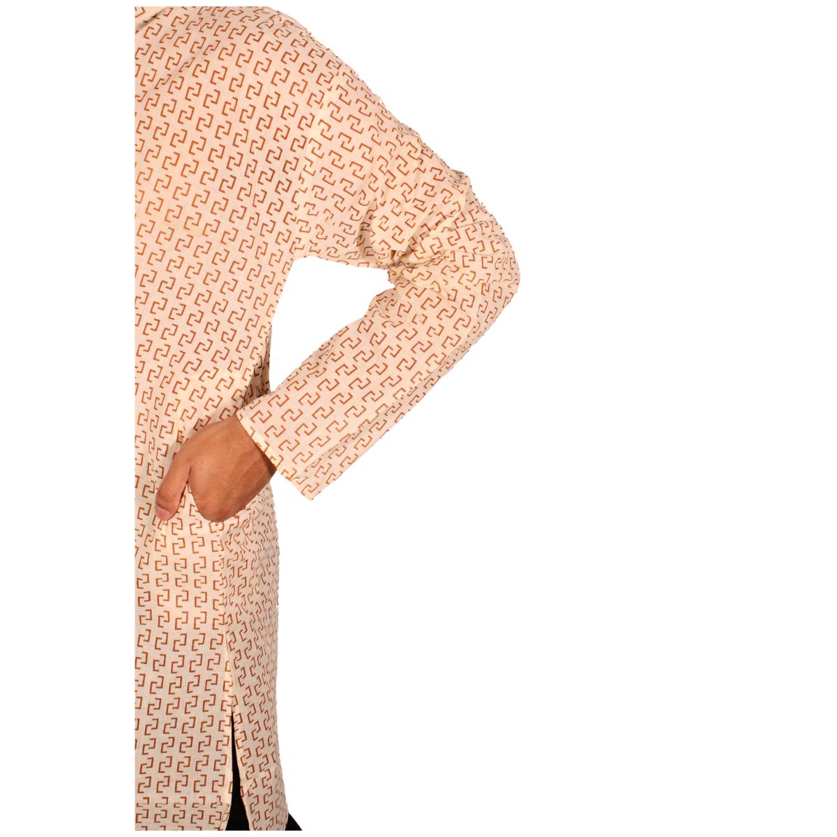 Abstract Print Men's Kurta