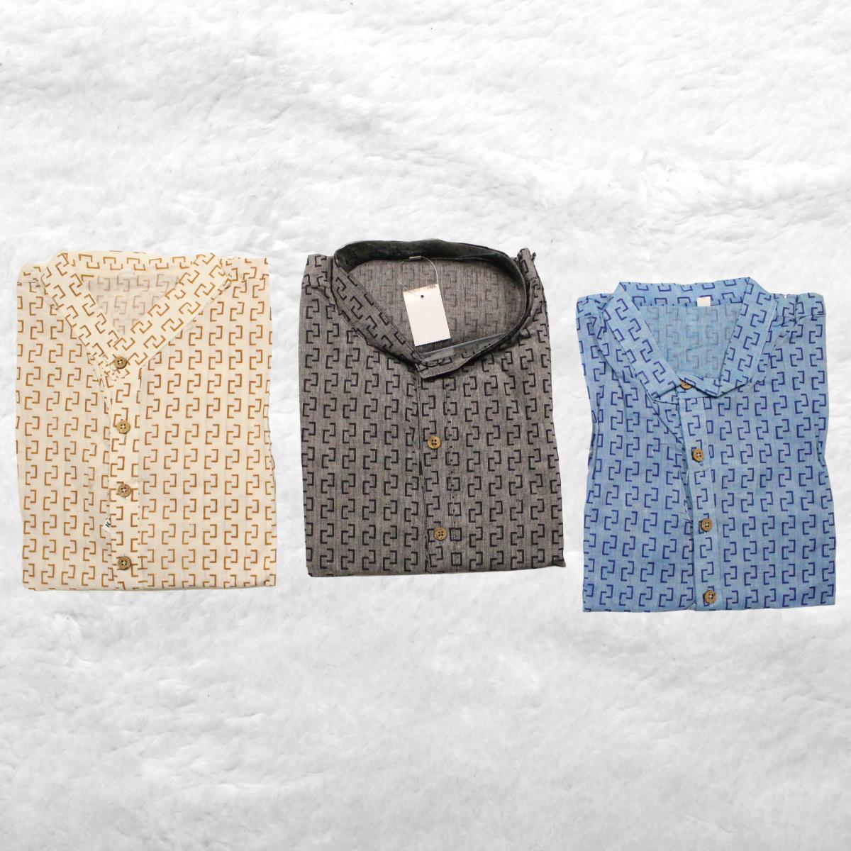 Abstract Print Men's Kurta