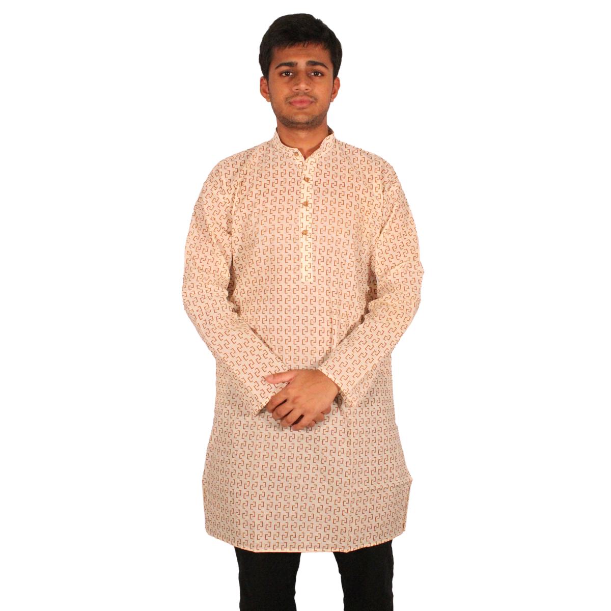 Abstract Print Men's Kurta