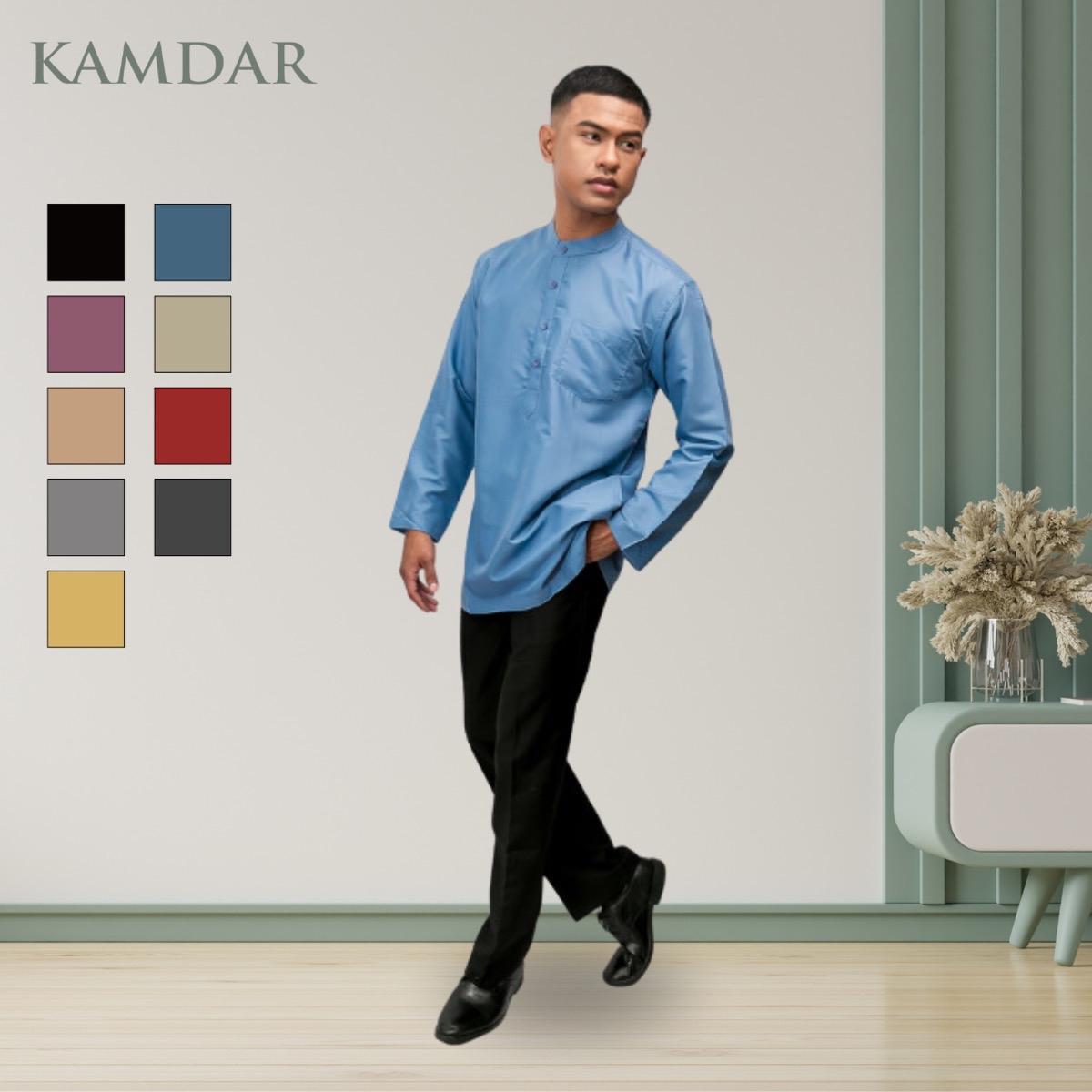 Men's Long Sleeve Kurta with Mandarin Collar