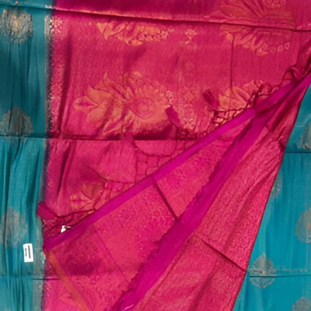 Softy Copper Devi with Tassels Saree