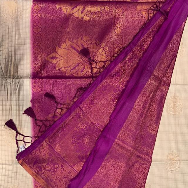 Softy Copper Devi with Tassels Saree