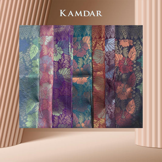 Bunga Raya Metallic Songket 44"