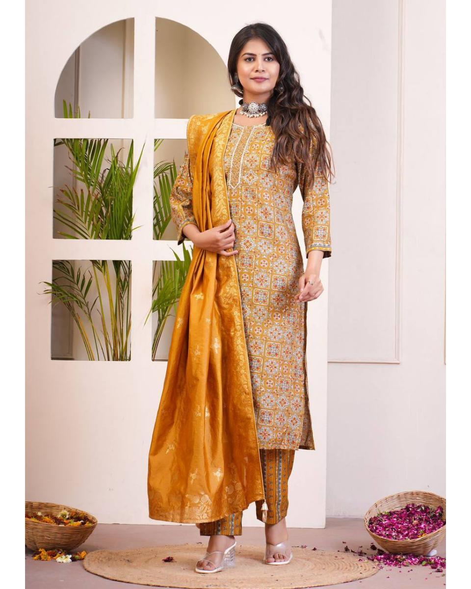 Aliya Cotton Kurti Set with Dupatta