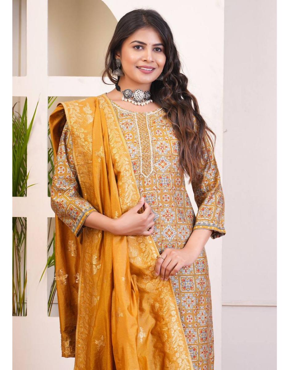 Aliya Cotton Kurti Set with Dupatta