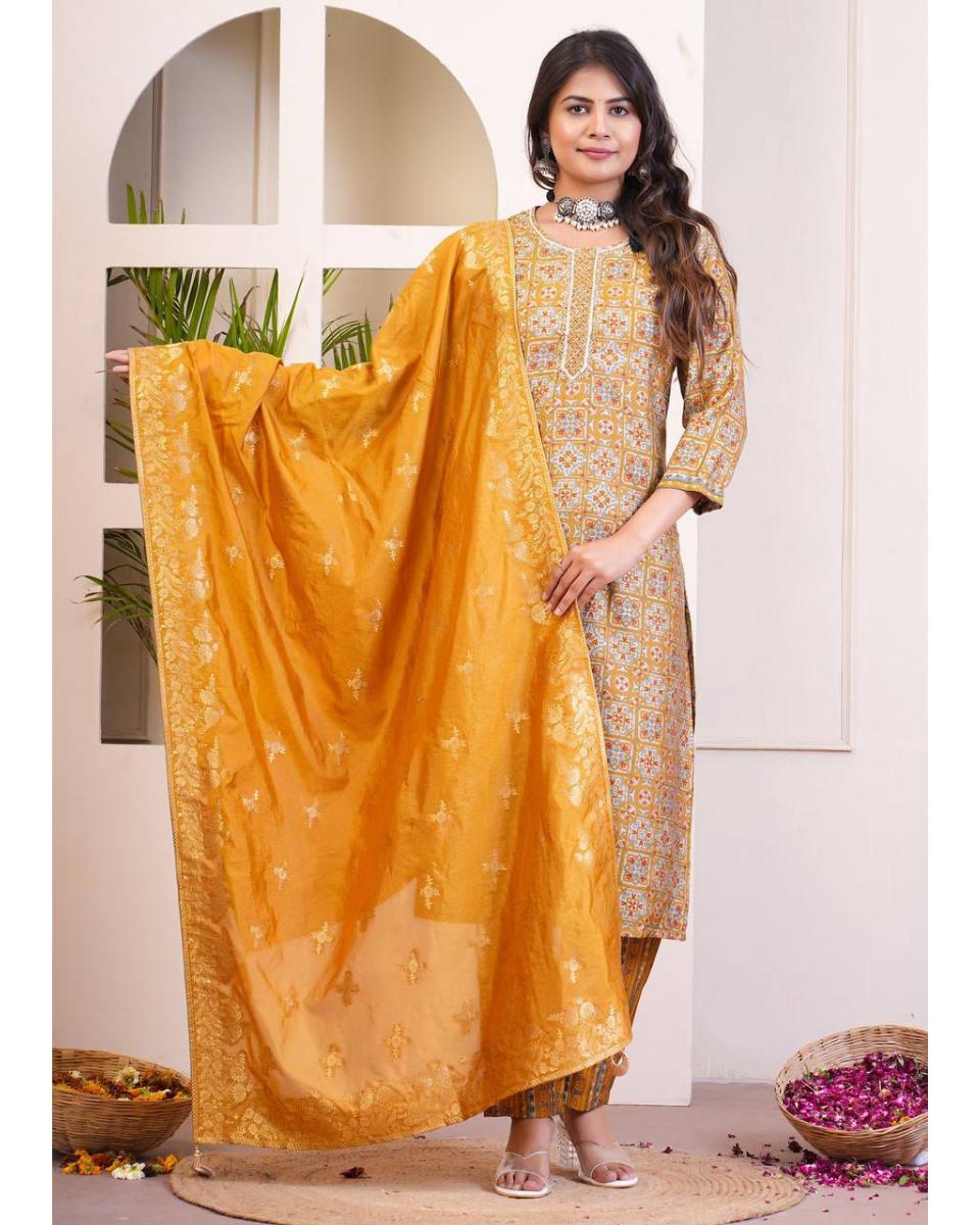 Aliya Cotton Kurti Set with Dupatta