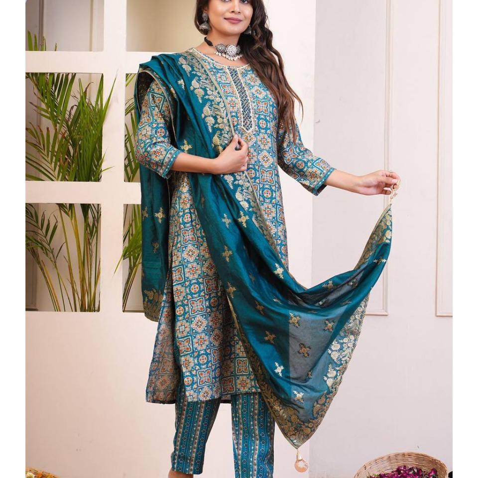 Aliya Cotton Kurti Set with Dupatta