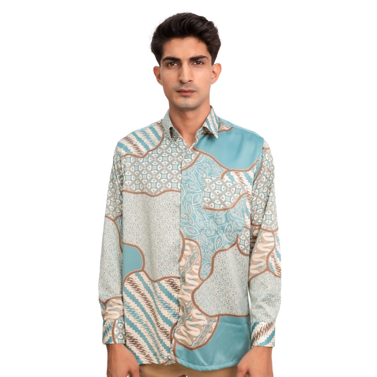 Men Batik Long Sleeve Shirt