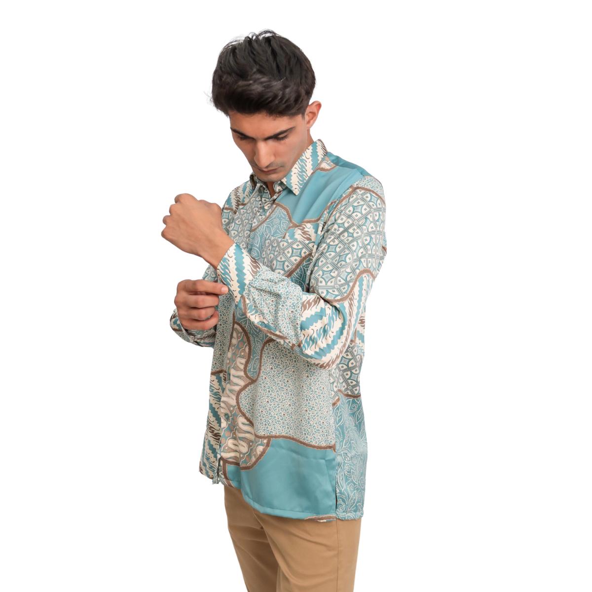 Men Batik Long Sleeve Shirt
