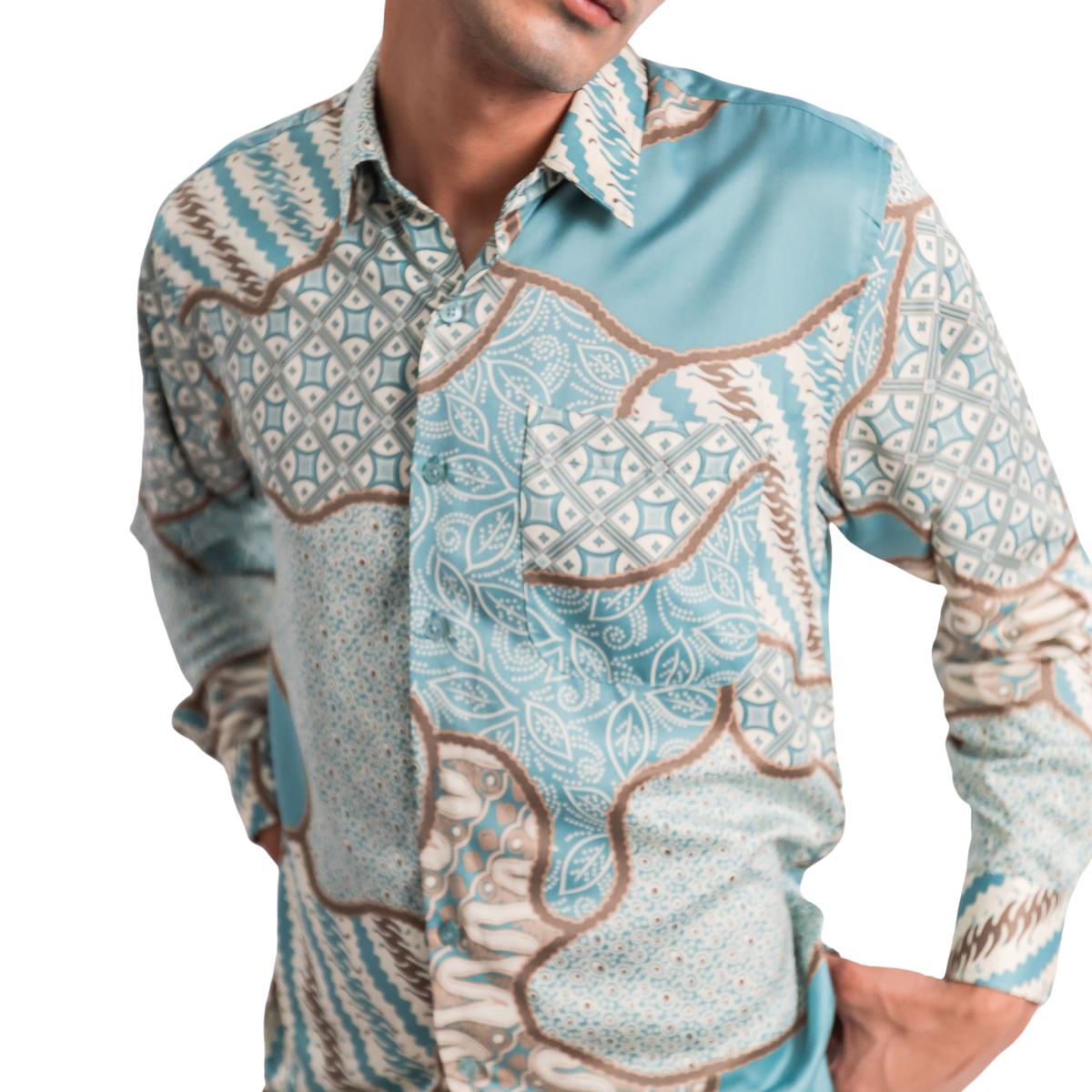 Men Batik Long Sleeve Shirt