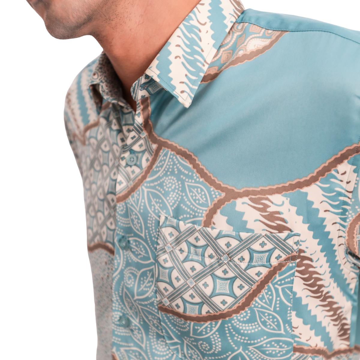 Men Batik Long Sleeve Shirt