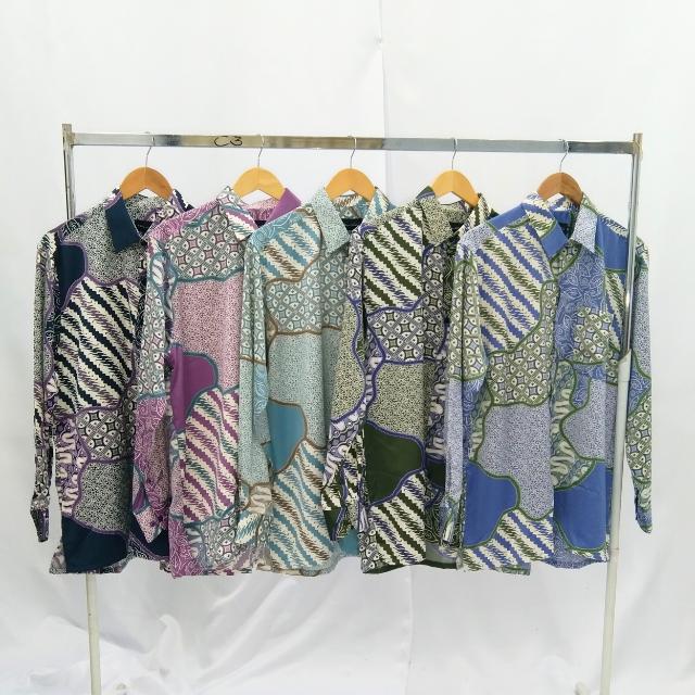 Men Batik Long Sleeve Shirt