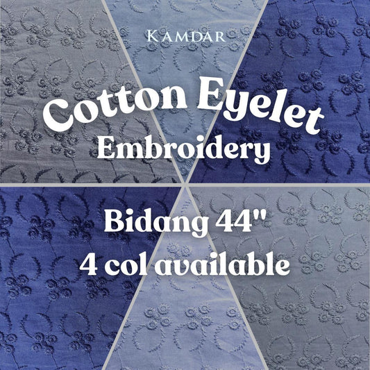 Floral Ring Cotton Embroidery 44''