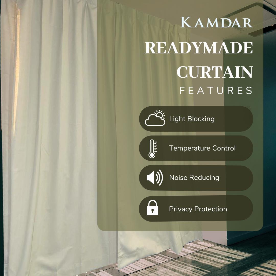 KAMDAR French Pleat Timbul Timbul Timbul Langsir Sedia Buatan Kelengkapan Rumah Segera Langsir Tirai Tingkap Tebal 80% Blackout 90% Kalis Bunyi Kalis Habuk & Tahan Kotoran Langsir & Bidai Lembut