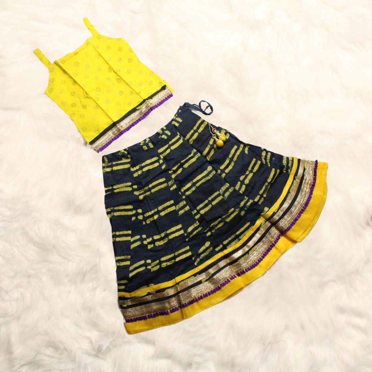 Kids Cotton Rayon Pattu Pavadai Sattai