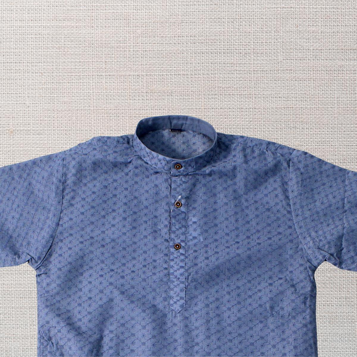 KAMDAR Aryan Kurta Set Kurta Kanak-kanak dengan Seluar Kurta Etnik Piyama untuk Lelaki, Pakaian Etnik India Mampu Milik Kapas Kurta Budak Murah Baju Deepavali Fesyen Selesa