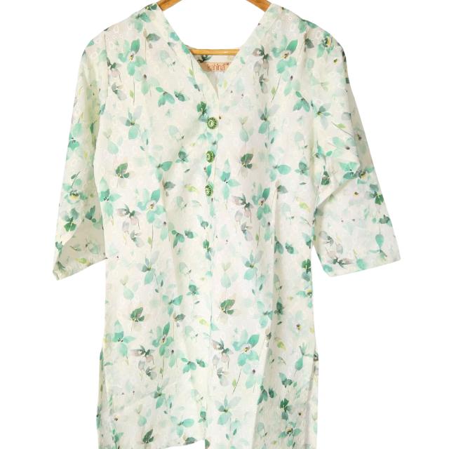 Utsav Cotton Chikan Embroidery Kurti