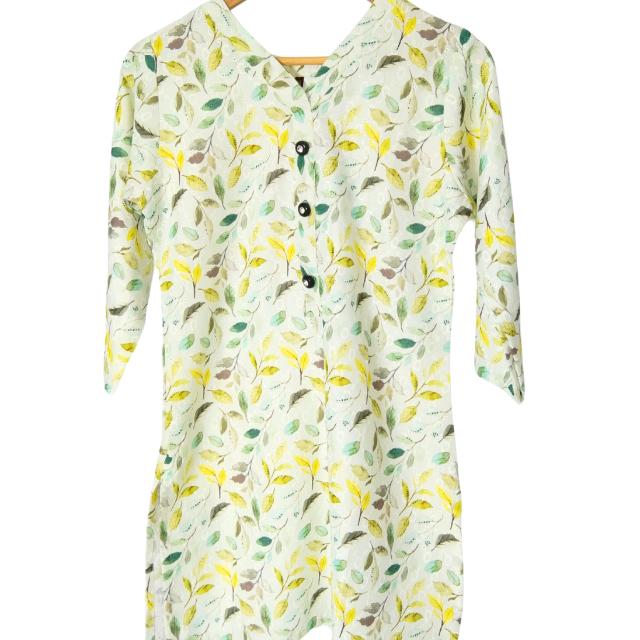 Utsav Cotton Chikan Embroidery Kurti