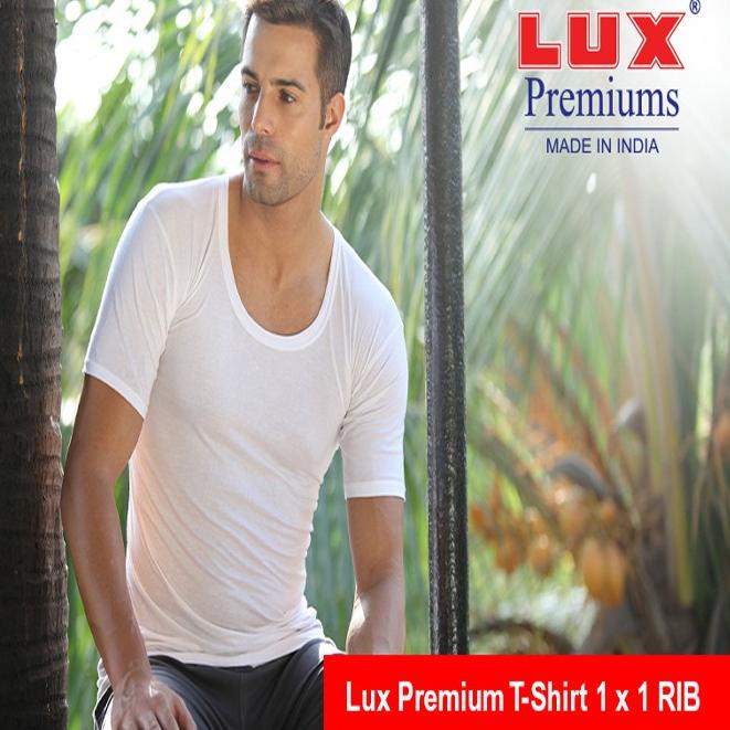 Lux Premium Men Innerwear T-Shirt White 3Pcs/Pack (Free Pen Included)