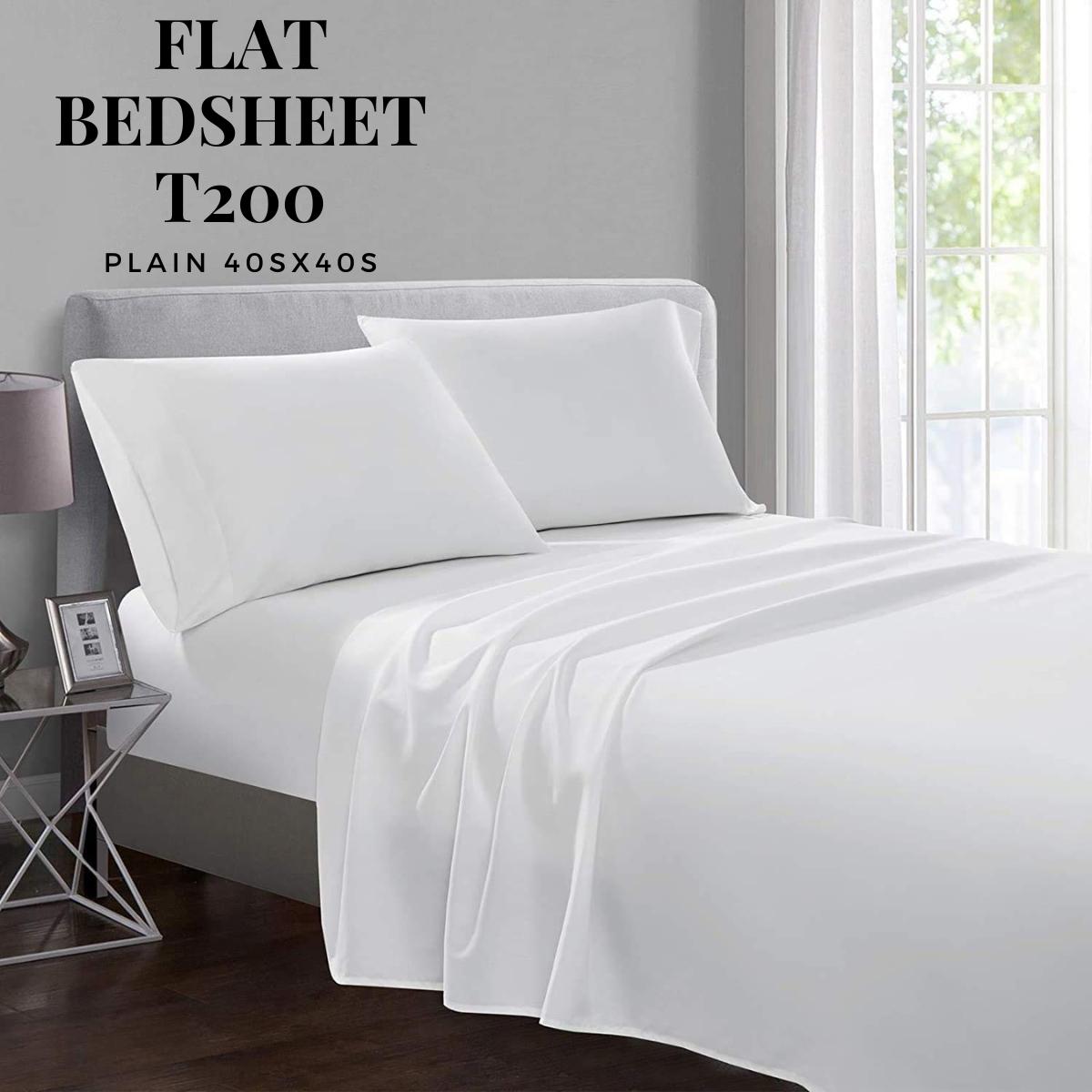 Flat Bedsheet T200 Plain