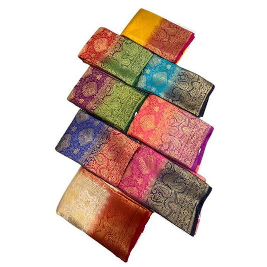 Kanjeevaram Brocade Art Silk Sari