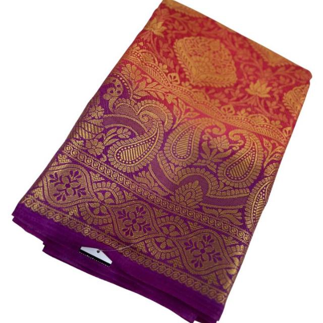 Kanjeevaram Brocade Art Silk Sari
